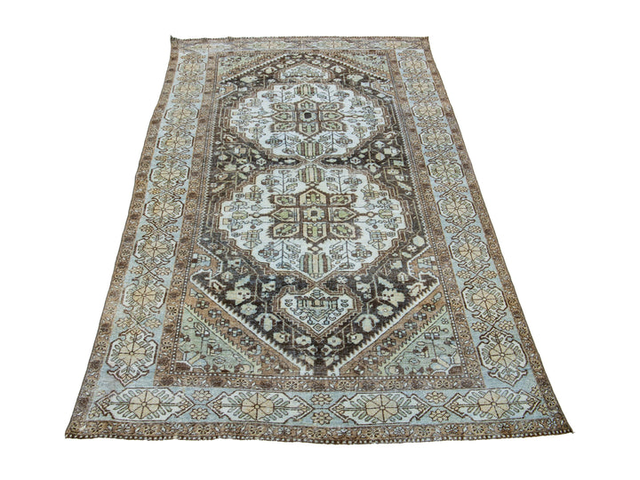 Antique Mahal Wool Rug 6 X 10