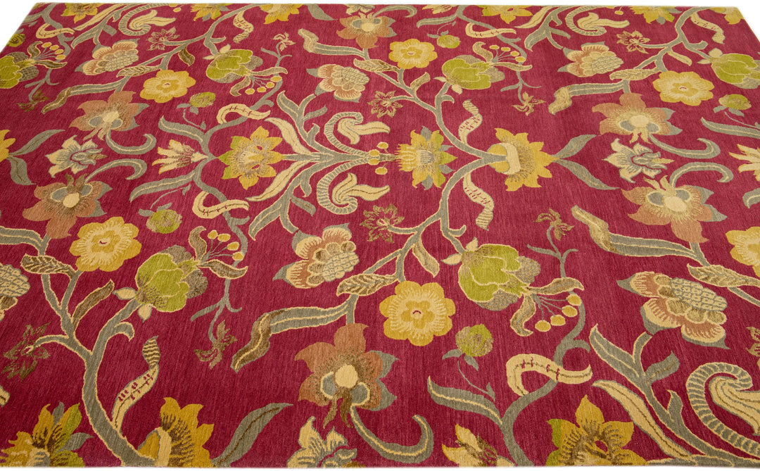 Modern Nepalese Wool and Silk Rug 6 X 9