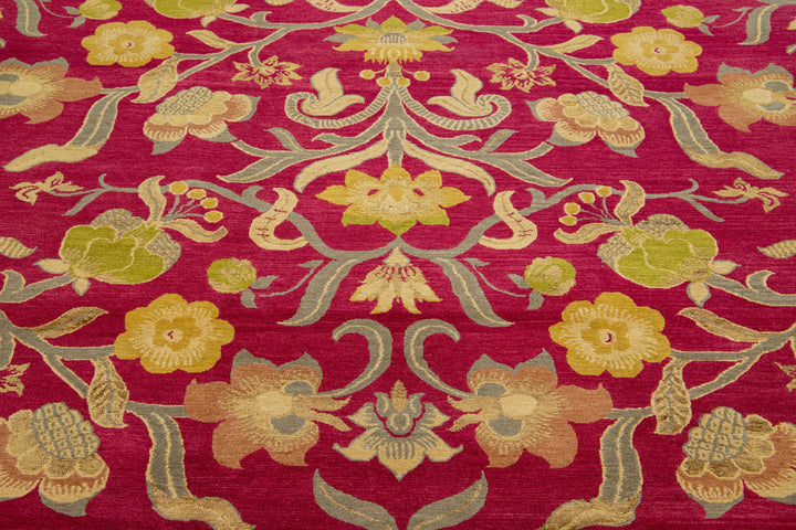 Modern Nepalese Wool and Silk Rug 6 X 9