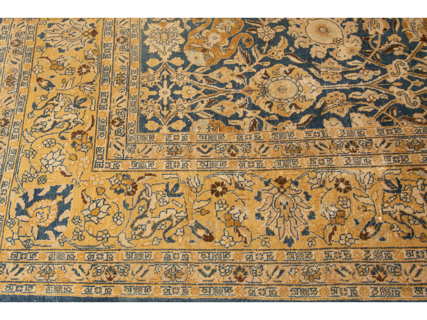 Antique Tabriz Wool Rug 11 X 17