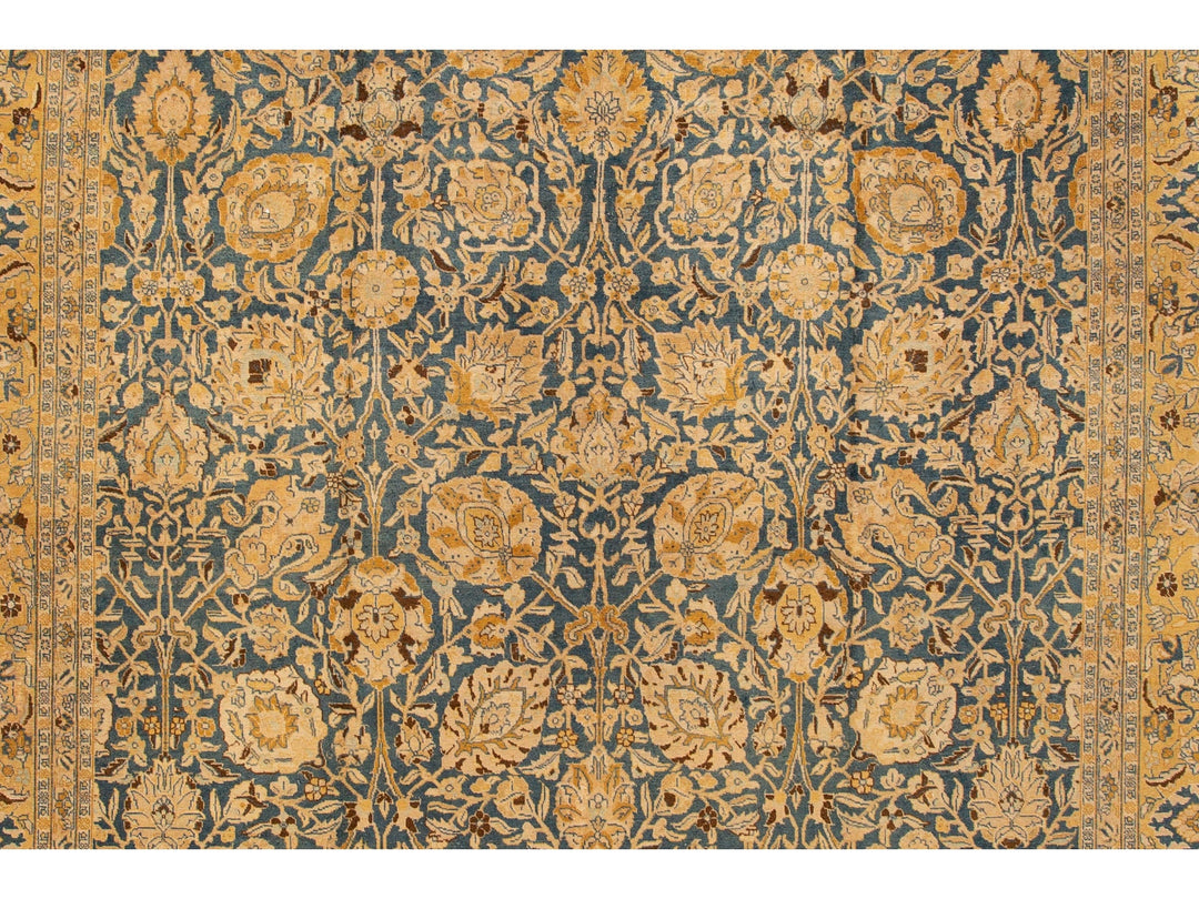 Antique Tabriz Wool Rug 11 X 17