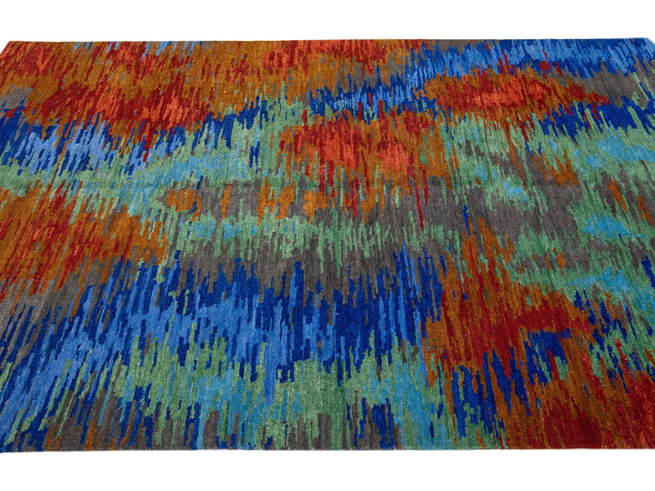 Modern Tibetan Wool Rug 6 X 9