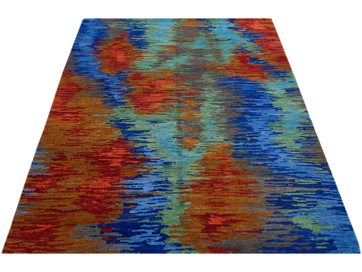 Modern Tibetan Wool Rug 6 X 9