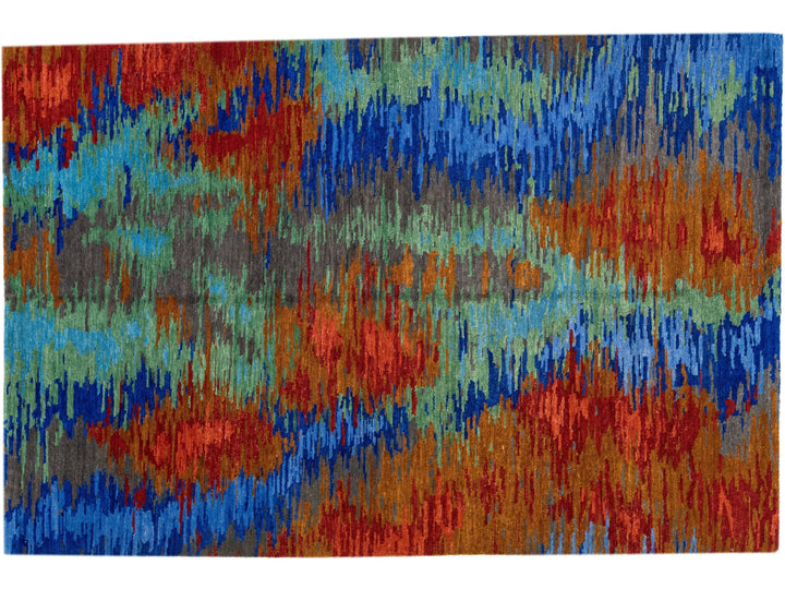 Modern Tibetan Wool Rug 6 X 9