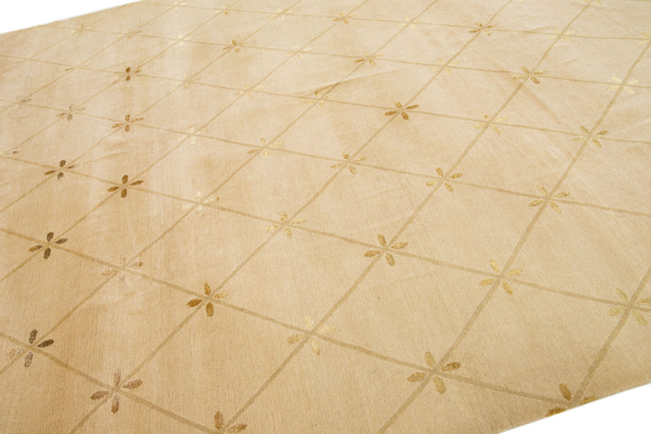 Modern Tibetan Wool & Silk Rug 10 X 14