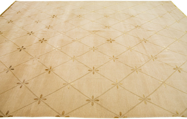 Modern Tibetan Wool & Silk Rug 10 X 14