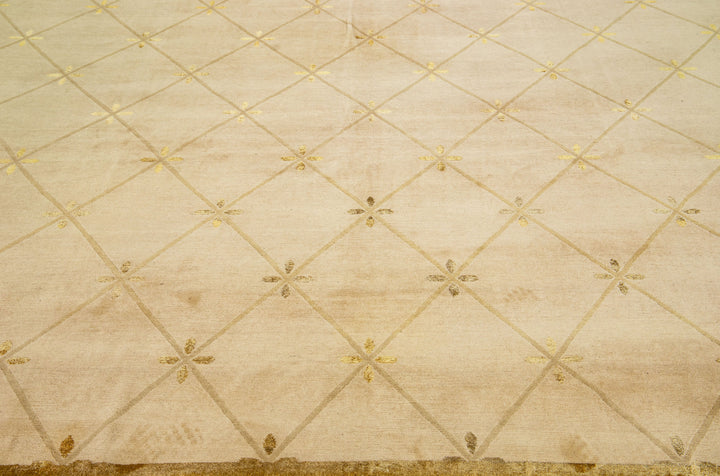 Modern Tibetan Wool & Silk Rug 10 X 14