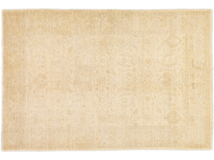 Modern Oushak Wool Rug 6 X 9