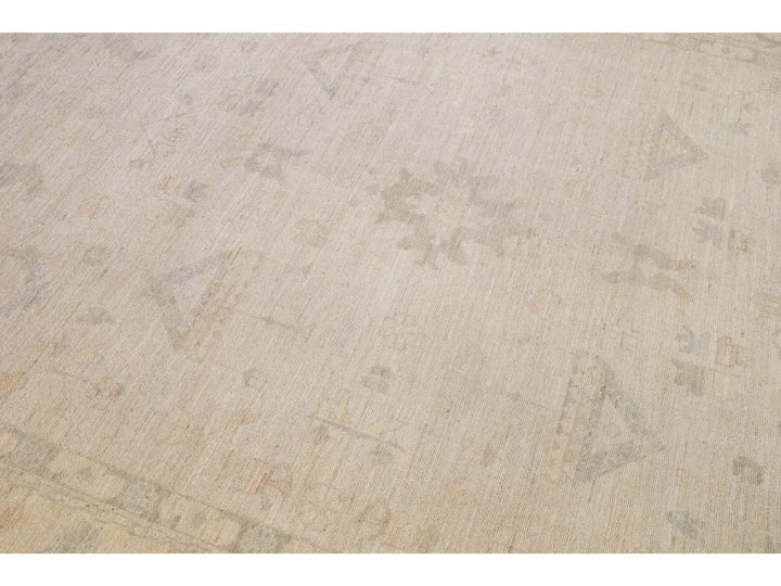 Modern Oushak Wool Rug 9 X 12
