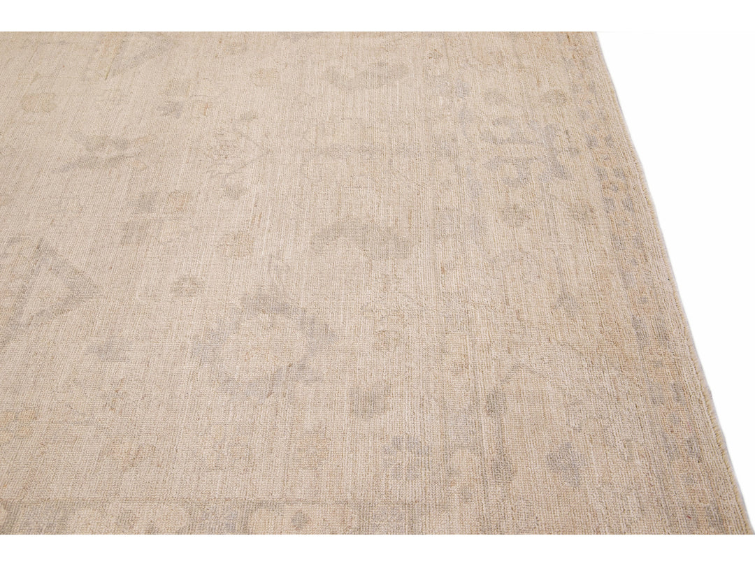 Modern Oushak Wool Rug 9 X 12
