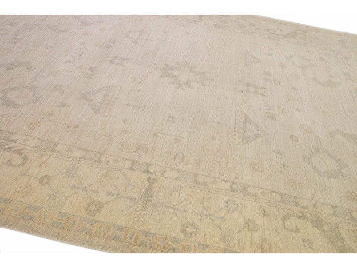Modern Oushak Wool Rug 9 X 12
