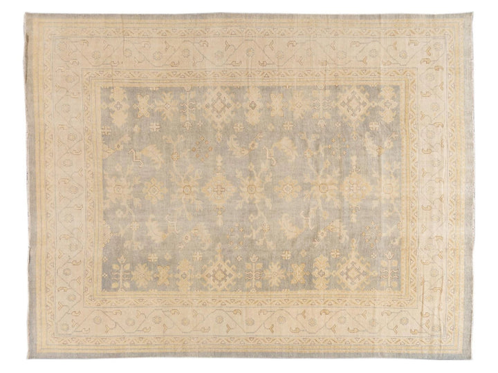 21st Century Modern Oushak-Style Oversize Wool Rug, 12' x 15'