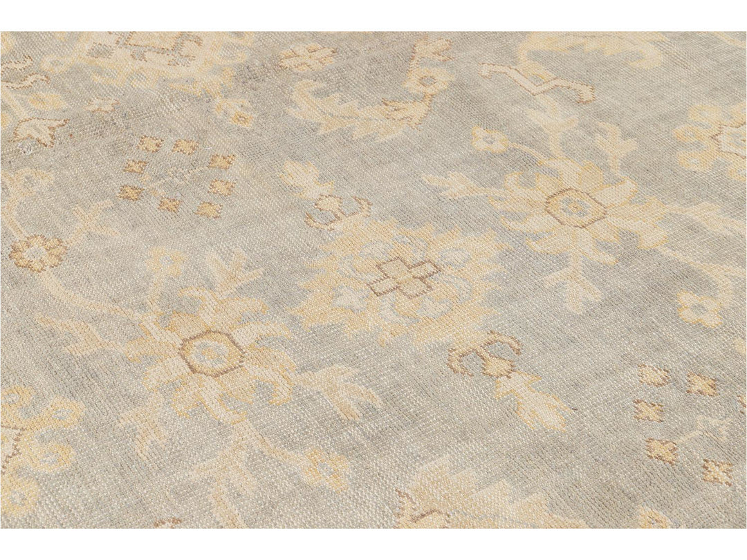 21st Century Modern Oushak-Style Oversize Wool Rug, 12' x 15'