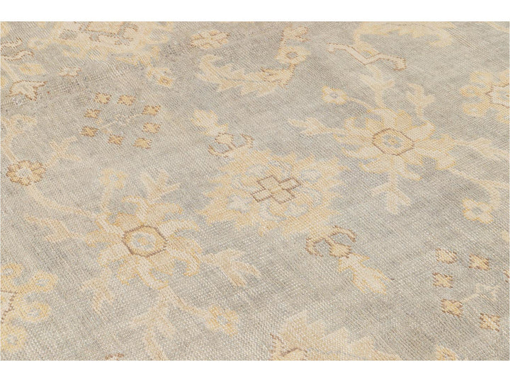 21st Century Modern Oushak-Style Oversize Wool Rug, 12' x 15'
