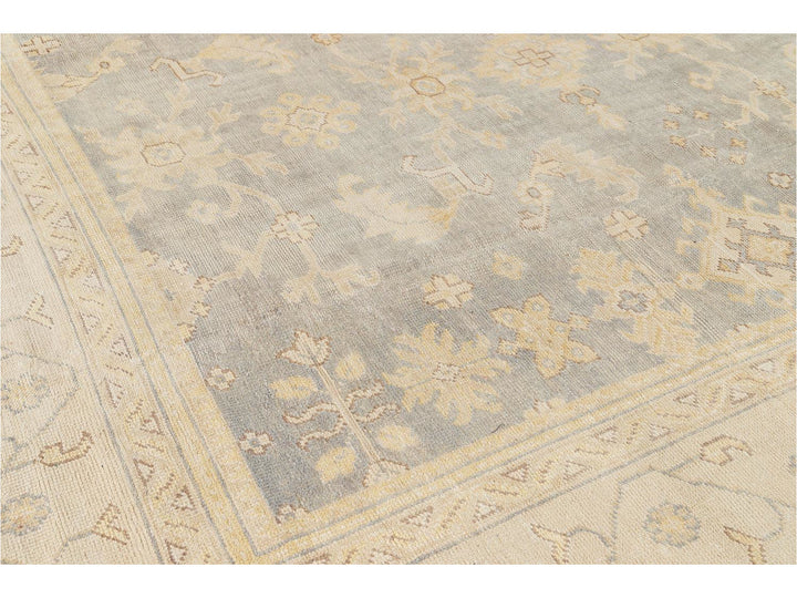 21st Century Modern Oushak-Style Oversize Wool Rug, 12' x 15'