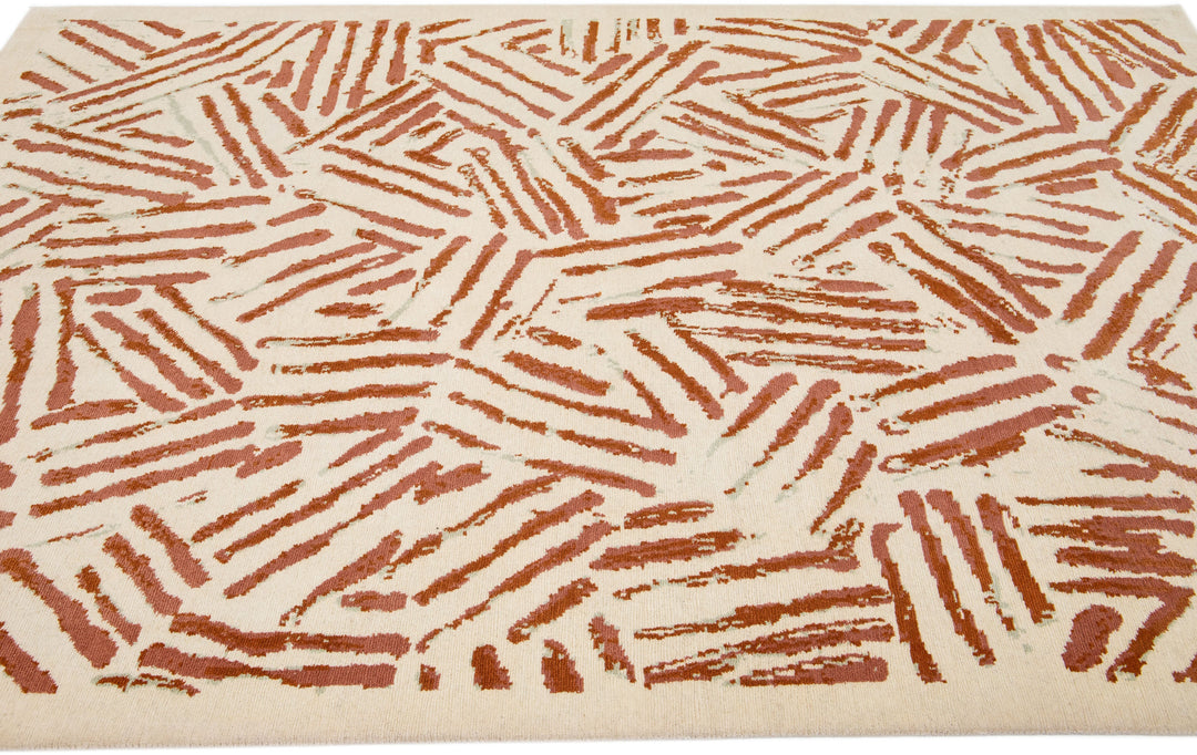 Modern Tibetan Wool Rug 6 X 9