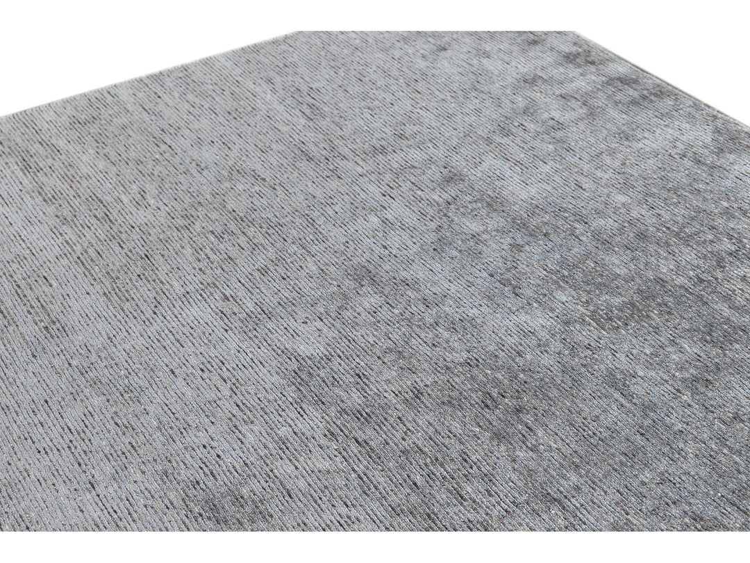 Modern Bamboo & Silk Groove Rug 9 X 12