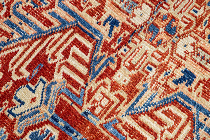 Antique Persian Heriz Wool Rug 6 X 8