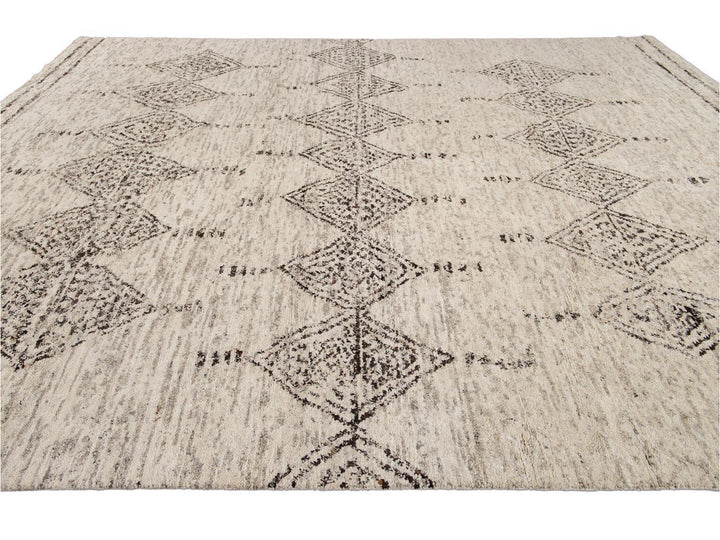 Modern Moroccan Style Wool Rug 12 X 15