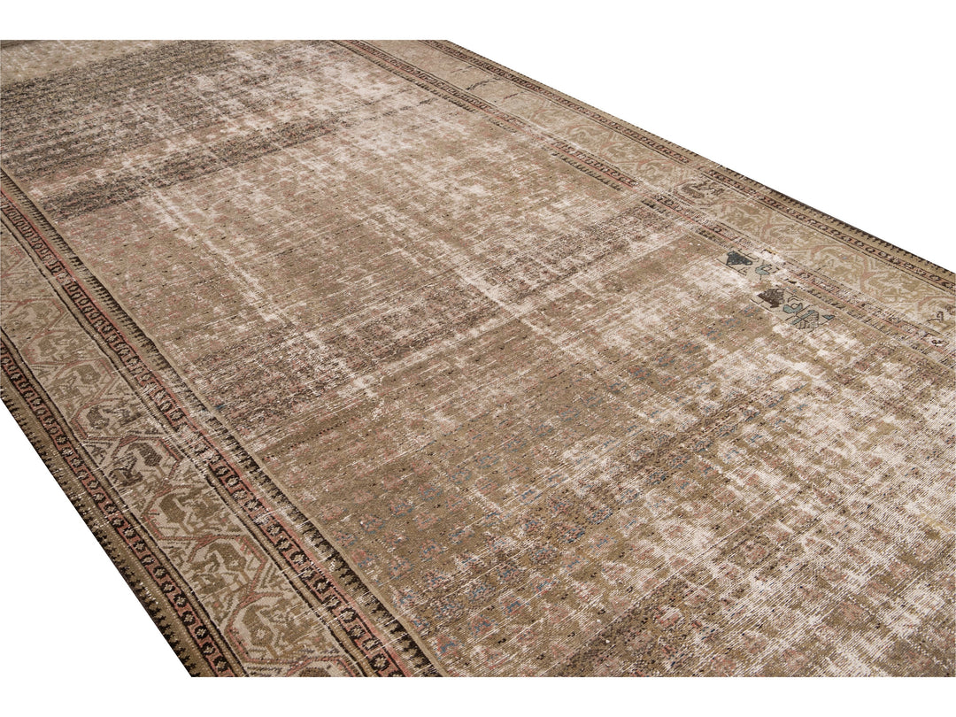 Antique Malayer Wool Runner 6 x 17