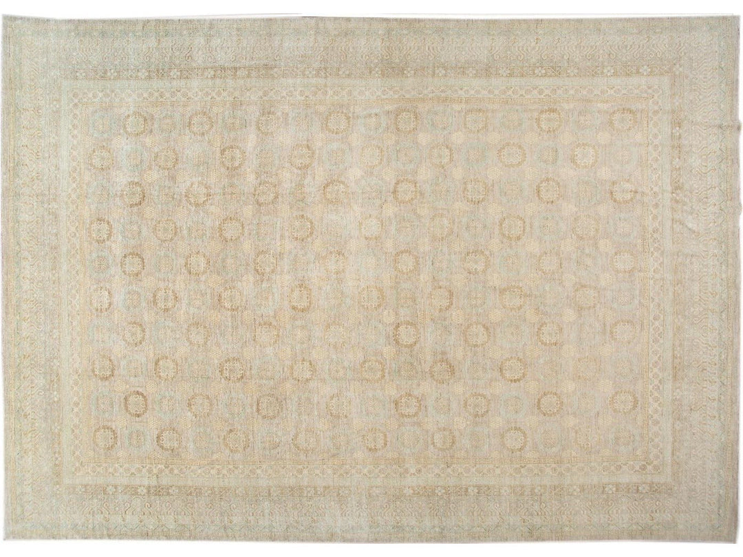Modern Khotan Style Wool Rug 17 X 24