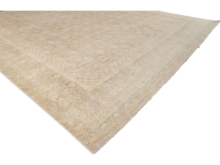 Modern Khotan Style Wool Rug 17 X 24