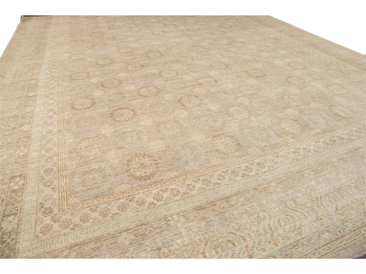 Modern Khotan Style Wool Rug 17 X 24