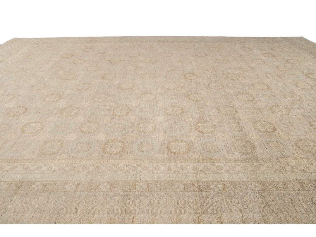Modern Khotan Style Wool Rug 17 X 24\