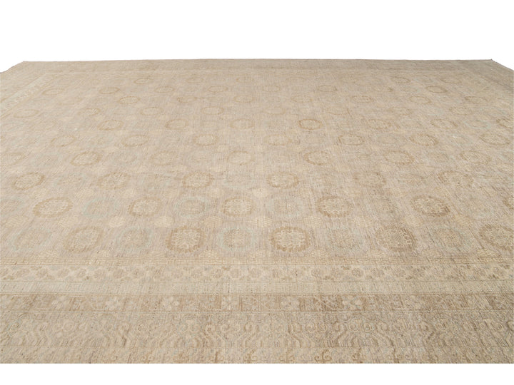 Modern Khotan Style Wool Rug 17 X 24\