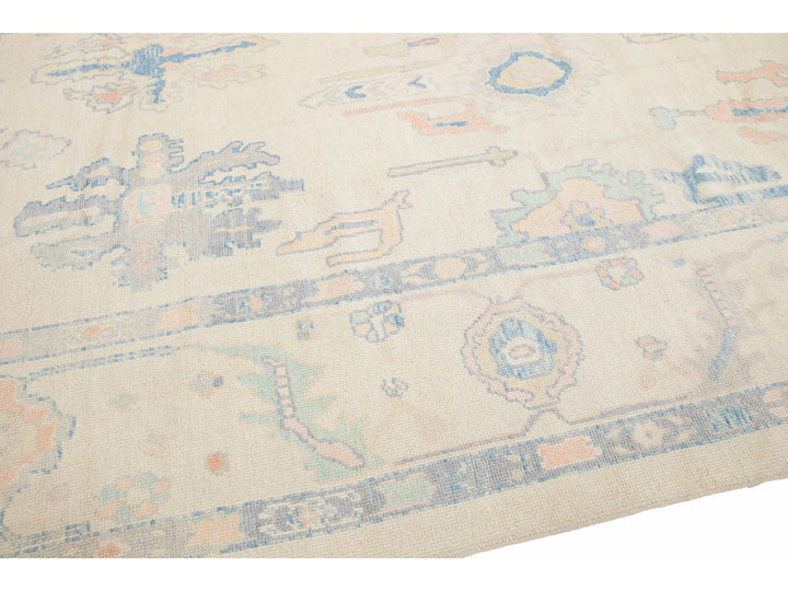 Modern Oushak Wool Rug 12 X 18