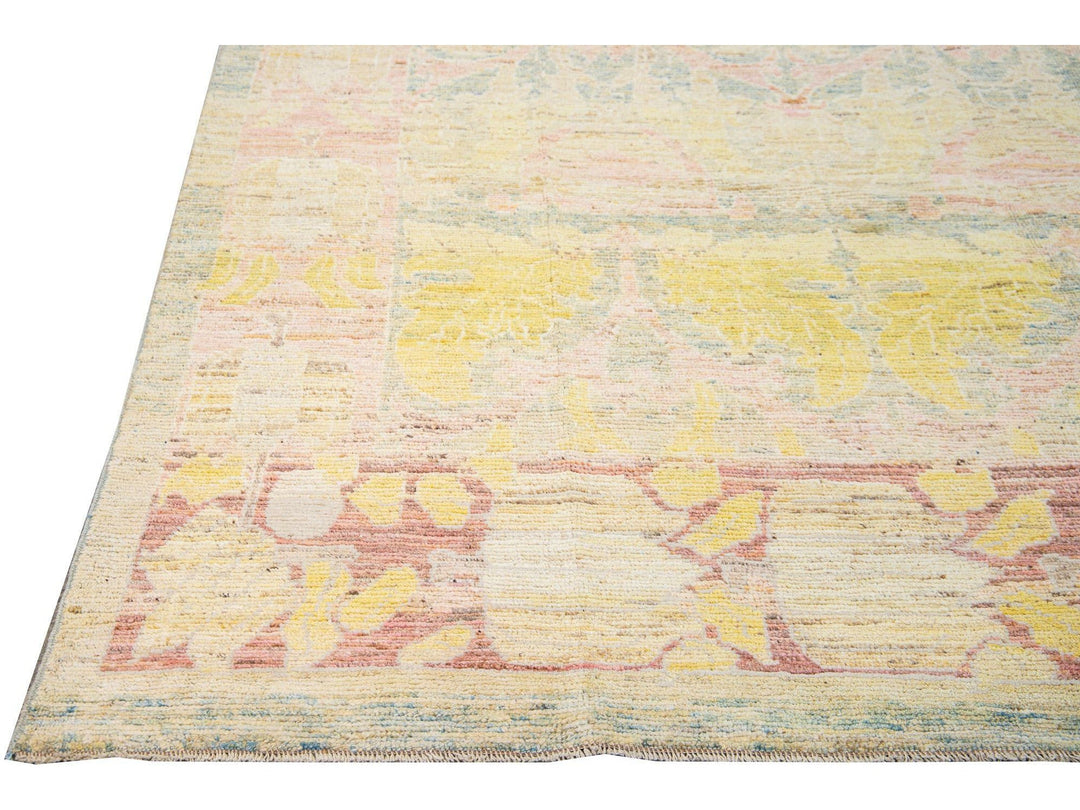 Modern Oushak Wool Rug 11 X 15