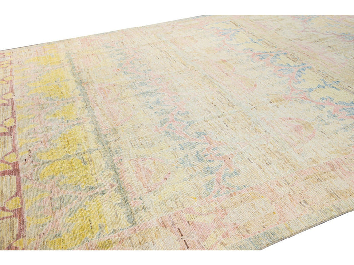 Modern Oushak Wool Rug 11 X 15