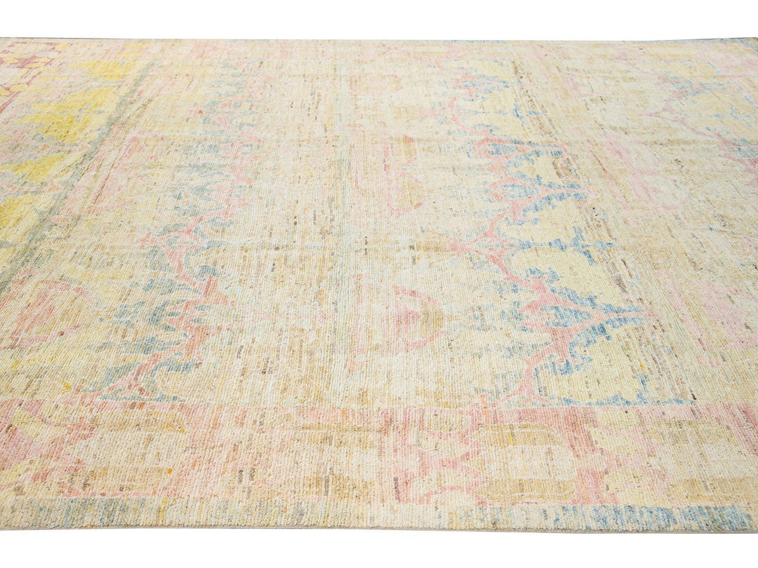 Modern Oushak Wool Rug 11 X 15