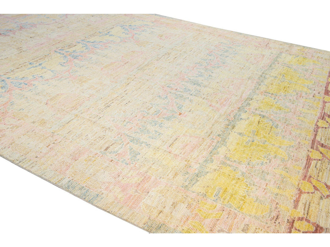 Modern Oushak Wool Rug 11 X 15