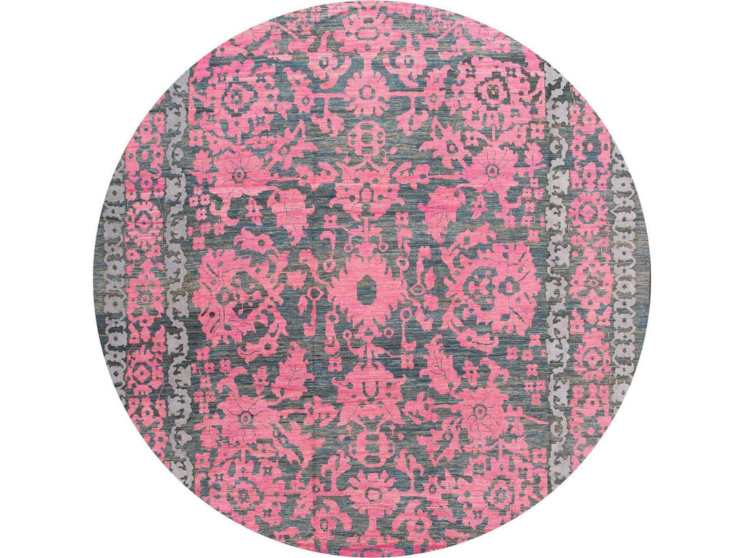 Modern Oushak Colorful Wool Rug  13 X 20