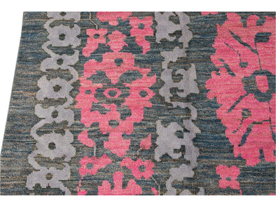 Modern Oushak Colorful Wool Rug  13 X 20