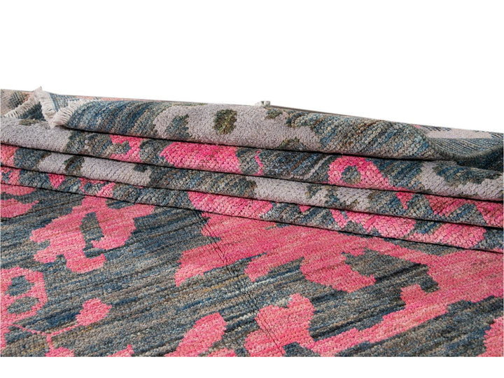 Modern Oushak Colorful Wool Rug  13 X 20