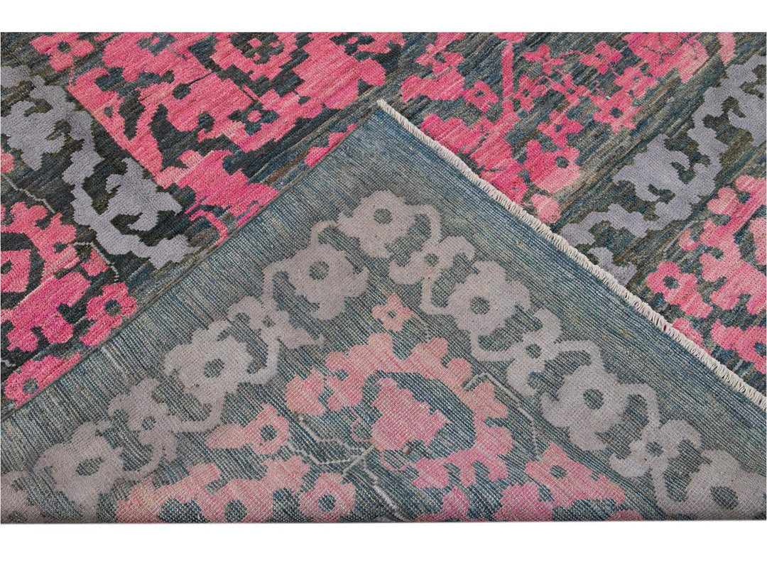 Modern Oushak Colorful Wool Rug  13 X 20