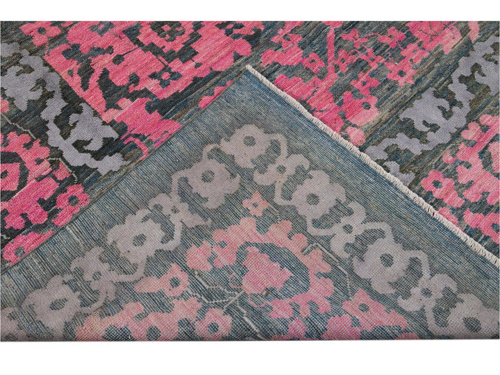 Modern Oushak Colorful Wool Rug  13 X 20