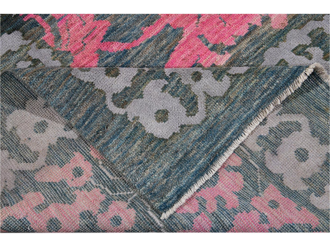 Modern Oushak Colorful Wool Rug  13 X 20