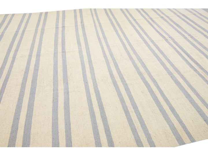 Modern Kilim Wool Rug 10 X 14