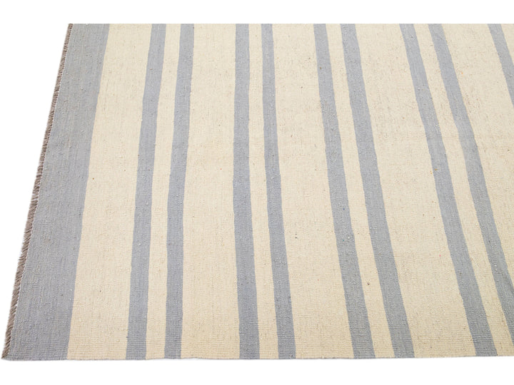Modern Kilim Wool Rug 10 X 14