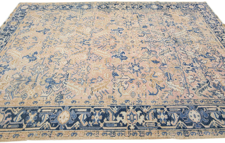 Antique Persian Heriz Wool Rug 8 X 11
