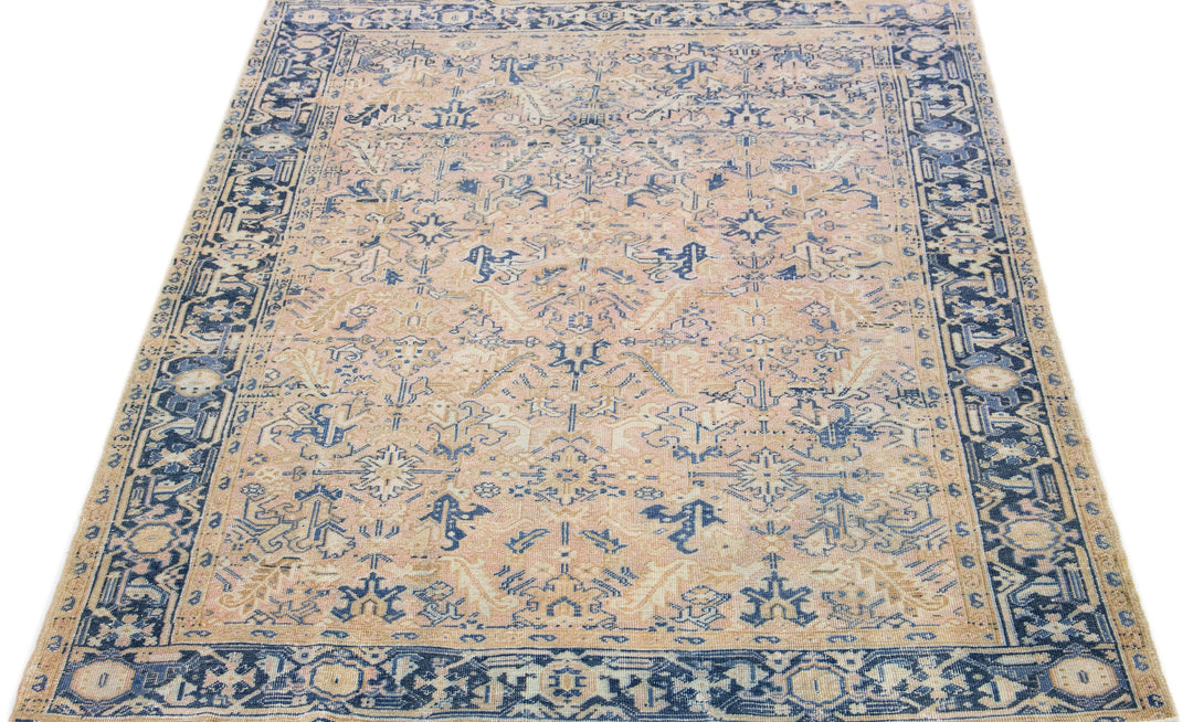 Antique Persian Heriz Wool Rug 8 X 11