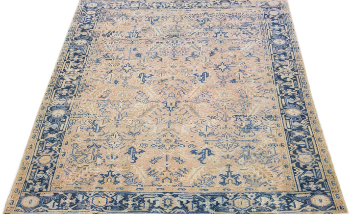 Antique Persian Heriz Wool Rug 8 X 11