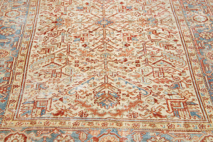 Antique Persian Heriz Wool Rug 6 X 8