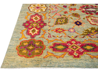 Modern Oushak Wool Rug 12 X 16