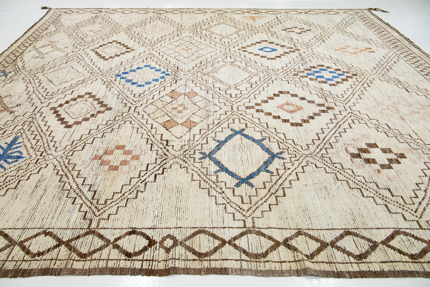 Modern Moroccan Wool Rug 13 X 15