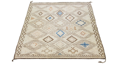 Modern Moroccan Wool Rug 13 X 15