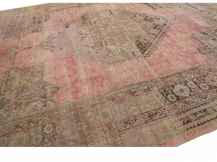 Antique Oushak Wool Rug 13 X 16